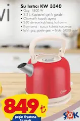 KİWİ SU ISITICI KETTLE 1800 W 2,2 L